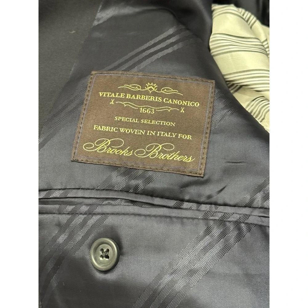 Brooks Brothers 1818 Regent Blazer Navy Wool 41R  Gold Button Sport Coat Mens